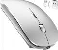 Dual Rechargeable Bluetooth and 2.4G Wireless Mouse 2 in 1 Mouse. 