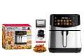 13L Air Fryer Oven Stainless Steel Digital Air Fryer up and Down Dual Heating with Touch Color Display.