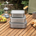Boundless Voyage Titanium Bento with Lid & Handle Leak Proof Lunch Box Container Ultralight Outdoor Camping Cookware Ti2081C-83C. 
