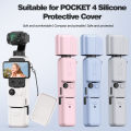 HUADAI Pocket 4 Silicone Cover,For Protective Case Lens Protector Scratch-Resistant Sleeve Skin Compatible For Osmo Pocket 4.