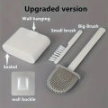 1 Set Flexible Wall-Mounted Toilet Brush with Holder - No Dead Corners, Easy Bathroom Cleaning, Hotel-Grade Quality. 