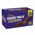 Cadbury Dairy Milk Wafer Rolls – Chocolate Covered Crispy Snack – 2 Wafer Rolls Pack. 