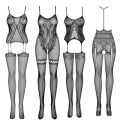 Black Full Body Stocking for Women – One Size, Elegant Design. 