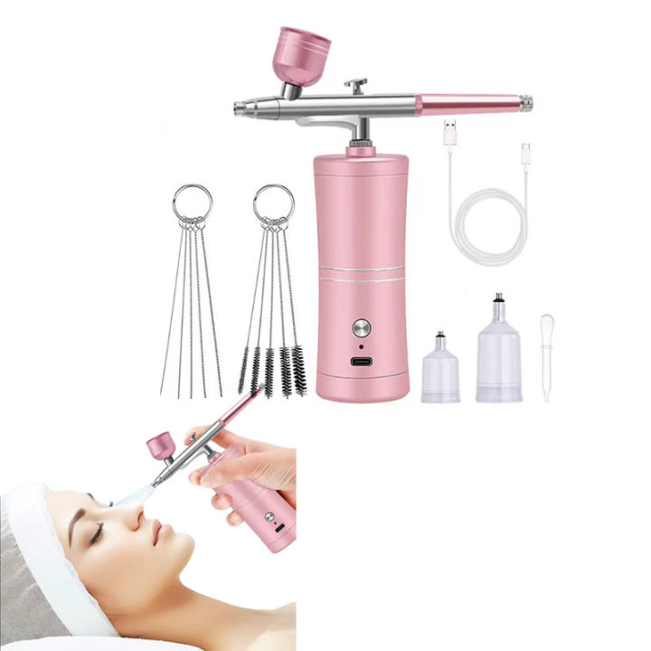 Green Portable Oxygen Infusion Airbrush - Facial Mist Sprayer for Hydration & Skincare main image 1