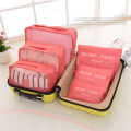 6pcs Travel Storage Bag Large Capacity Luggage Clothes Sorting Organizer Set Suitcase Pouch Case Shoes Packing Cube Bag. 