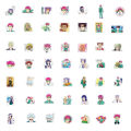 100pcs The Disastrous Life of Saiki K Stickers Phone Case Luggage DIY Decorative Supplies Waterproof Stickers. 