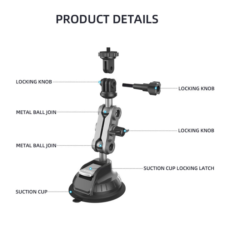Powerful%20Suction%20Cup%20Car%20Mount%20for%20Insta360%20X4%20X3%20X2,%20Dashboard%20Quick-release%20Holder%20for%20Pocket%203%20%2012%2011%2010%209%208%20Action%204%203%20-%20Image%203