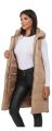 Ladies long body warmer Best Quality winter jacket sleeveless style For Womenand girls | Winter jacket Fashion | Wind breaker and Warmer | Low weight coat long zipper | open style jacket double pockets and zip on both sides. 
