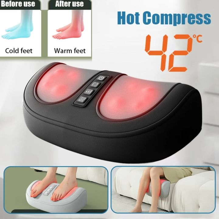 Portable Hot Compress Electric Foot Massager Feet Machines Shiatsu Deep ...