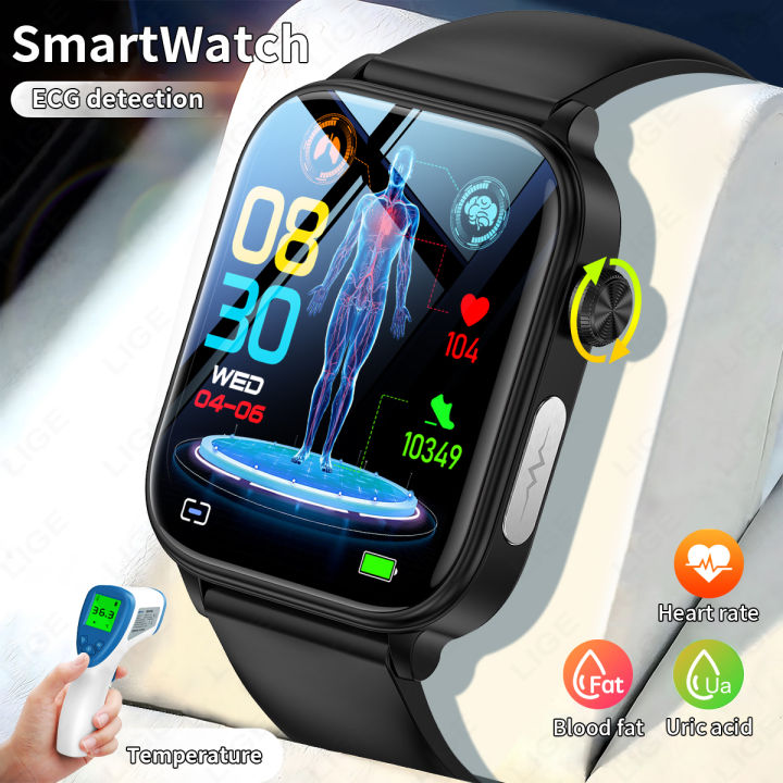2026 New LIGE Blood Oxygen Health Monitor ECG+PPG Smart Watch Men Bluetooth Call Sleep Physical Health Smartwatch Women