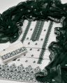 3 Piece Mid Season Cotton Suit for Women | Cross Stitch Gala Daman Embroidered Shirt | Chiffon Embroidered Dupatta & Trouser | Ladies Pakistani Dress. 