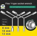 Y Shape Socket Wrench Hexagon Spanner Repair Hand Tool 8mm, 10mm, 12mm, 3 Way Y Shape Socket Wrench (pana). 