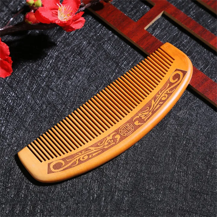 4PCS%20Hair%20Comb%20Set%20%20Anti%20Static%20Handmade%20Natural%20Peach%20Wood%20Comb%20Head%20Massage%20Sandalwood%20Comb%20Hair%20Care%20Hair%20Brush%20Styling%20Tool%20-%20Image%202