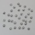 5 gm Unikart 5mm Flower Chakri Silver Colour Crystal Kundans Chandla Resin Beads Moti Puti Stone for Art & Craft, Jewellery Making, Bangles,. 