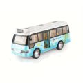 School Bus Toys Cars Die Cast Plastic Little Cars City Bus With Sound And Light Up Friction Powered Cars Play Toys Gift For Kids. 