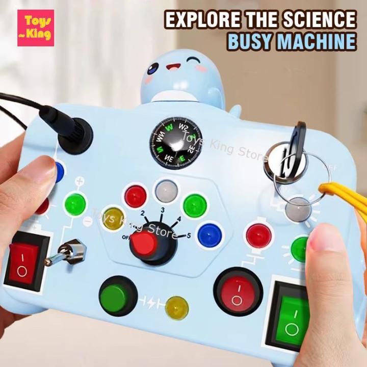 Kids Handheld Switch Socket LED Lights Button Toys Montessori Busy ...