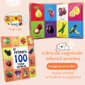 Montessori Spanish Learning Book — Helps Identify Animals and Build Vocabulary (Preschool ). 