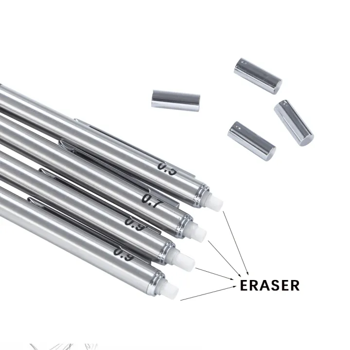 Anti%20Slip%20Soft%20Set%20Grip%20Handle%20Metal%20Mechanical%20Pencil%200.5/0.7/0.9/2.0mm%20Activity%20Automatic%20Pencil%20Drawing%20Sketching%20Writing%20-%20Image%204