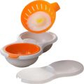 Microwave Egg Poacher Perfect Double Egg Poacher Easy Double-Cup Egg Boiler Hot Spring Egg Mold Kitchen Cooking Gadget Tools. 