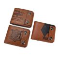 Customized thin credit card wallet with two buttons and exquisite stitching for men. 