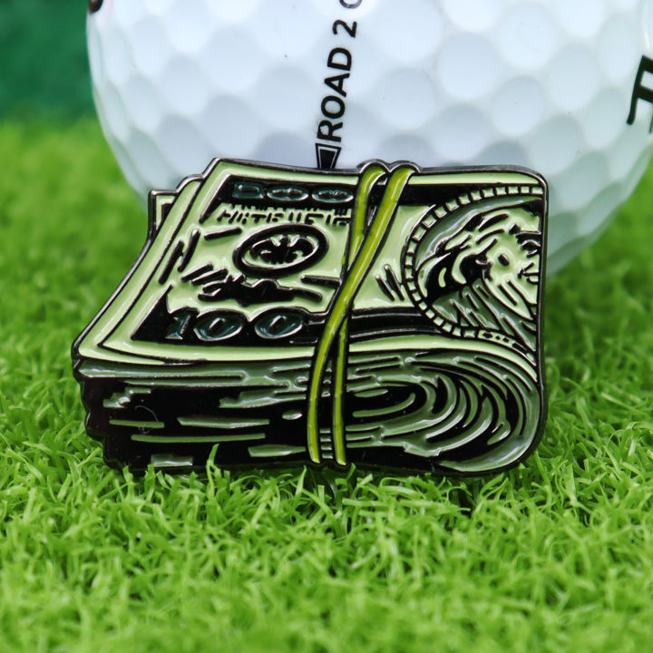 New Golf Accessories Creative Metal Dollar Enamel Ball Mark Marker Ball Position Marking LY68542