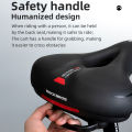 ROCKBROS Bicycle Saddle Rainproof PU Surface Soft Memory Sponge Shockproof Cycling Seat MTB Saddle Reflective Bike Saddle Seat. 