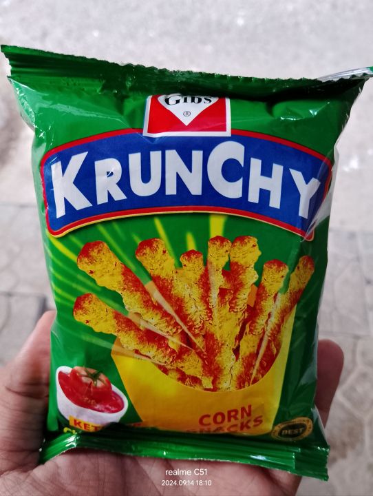 Original Gibs KRUNCHY Corn Snacks (Pack Of 12 Pieces ) / Ketchup Chatkhara / Primium Quality Snacks / Kurkure Type Snacks / Best Crunchy Masala Dar Snacks / With Affordable Price
