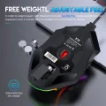 12800DPI Free Weight Macro RGB Gaming Mouse 12 Programmable Keys Game Mouse RGB Light Max to 6 levels For pc mac gun PUBG Laptop. 
