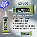 15ML 50ML 110ML E7000 Clear Contact Fabric Adhesive Universal Glass Plastic DIY Glue E-7000 With Precision Applicator. 