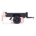 Aluminum Machined Utility Trailer with Ball Head Tool for Small RC Crawler 1/18 1/24 Scale TRX4M FCX18 Redcat Ascent-18 SCX24.