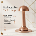 LED Table Light 3 Color Modes Retro Coffee Table Lamp with Touch Control Mushroom & Dumbbell Styles Sensor Rechargeable Night.