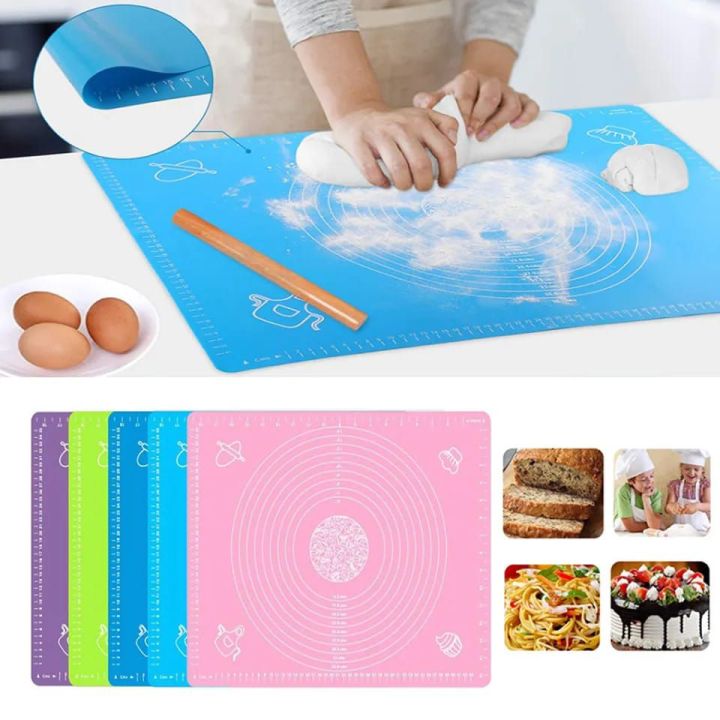 Silicone Roti Mat Extra Thick Non Stick Baking Mat Non Stick Rolling Dough with Measurements-Non Slip,Kneading Mat, Counter Mat,Dough Rolling Mat,Oven Liner,Pie Crust Mat