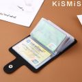 KISMIS New PU Leather 24-Slot Card Case - Business Card and Passport Holder for Men and Women. 
