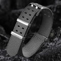 New Ribbed Nylon Watchband 20mm 22mm Watchband Accessories   Braid Sport Double Holes Wristband Men's Women Bracelet. 