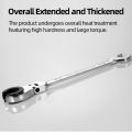 8-19mm Metric Flex-Head Ratcheting Wrench Professional Chrome Vanadium Steel Ratchet Wrenches Fast And Labor-Saving Dual-Use. 