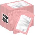Pink Resealable Ziplock Bags Packaging Pouch For Jewelry Phone Case Lash Display Clear Window Foil Smell Proof Storage Organizer. 