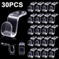 10/30Pcs Clothes Hanger Hooks Space Saving Closet Connector Hook Cascading Hanger Plastic Extender Clips Wardrobe Coat Organizer.