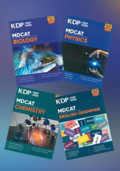 Kips Prep Books CHEMISTRY- PHYSICS- BIOLOGY- ENGLISH LATEST EDITION 4th (KDP)( PREPARATION) SET OF 4 Books 4rd Edition - Latest Edition in Low Price Kips MDCAT Books