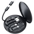 Portable Data Cable Storage Box with Phone Holder Compact Lightweight Cable Adapter Conversion Head Organiser Finishing Box. 