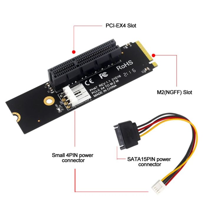 PH47%20NGFF%20M.2%20To%20PCI-E%204X%20Adapter%20Card%20Compatible%20with%20X1%20X4%20X8%20X16%20PCI-e%20Interface%20Static%20Bag%20Packaging%20Computer%20Accessories%20-%20Image%205