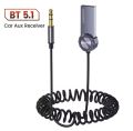 TOOCKI Bluetooth Aux Adapter USB To 3.5mm Jack Car Audio Music Mic Bluetooth 5.1 Handsfree Kit For Car Bluetooth Transmitter. 