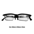 Dial Adjustable Glasses Variable Focus for Computer Reading Distance Vision Eyeglass Unisex Variable Focus Black Frame Glasses. 