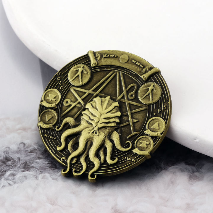 Cthulhu%20Pentagram%20Coin%20Keychain%20HP-Lovecraft%20Necronomicon%20Sigil%20Coin%20Kraken%20Coin%20Vintage%20Metal%20Accessories%20s%20-%20Image%204
