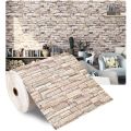 2m Roll 3D Wall Sticker Imitation Brick Bedroom Home Decor Waterproof Self-adhesive DIY Wallpaper For Living Room TV Backdrop. 