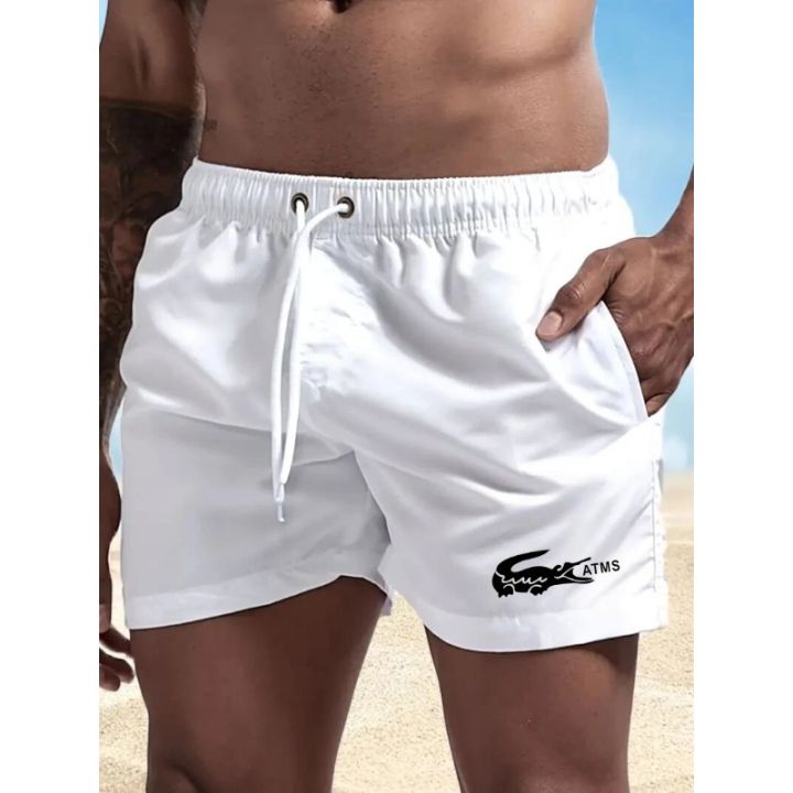 2026Print Men's Casual Beach Pants Summer Seaside Vacation Leisure Breathable Shorts Suitable for Surfing and Swimming