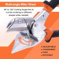Multi Angle Miter Shear Cutter for Angular Cutting of and Trim from 45 to135 Degree Hand Tools for Cutting Soft Wood Plastic PVC. 