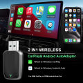 Mini Wireless CarPlay & Android Auto Adapter – Plug & Play Dongle, Convert Wired to Wireless, USB-A/C, Compatible with 2016+ Car. 