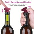 Reusable colorful silicone bottle stoppers, 5 pieces per set, multi-purpose wine bottle sealing caps for home and kitchen use. 