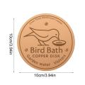 Bird Bath Copper Birdbath Purifier with Triple-Point Support Bath Disk Ornaments Feeder Accessories for Outdoor Bird Baths Bowls.