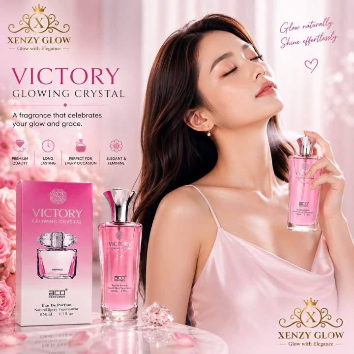 Victory Glowing Crystal Eau de Parfum for Women Long Lasting Sweet Floral Perfume 50ml /100ML